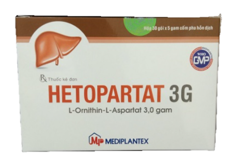 Hetopartat 3G hộp 30 gói x 5g thuốc cốm Mediplantex