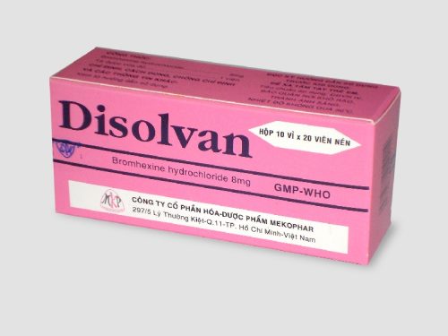 Disolvan Bromhexine 8mg hộp 10 vỉ x 20 viên nén Mekophar