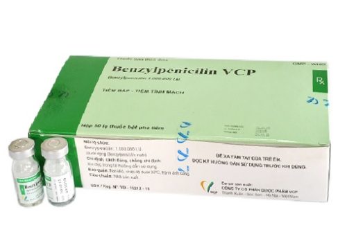 Benzylpenicilin Penicilin 1.000.000 IU tiêm hộp 50 lọ VCP