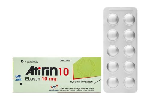 Atirin 10 Ebastine 10mg hộp 3 vỉ x 10 viên nén An Thiên