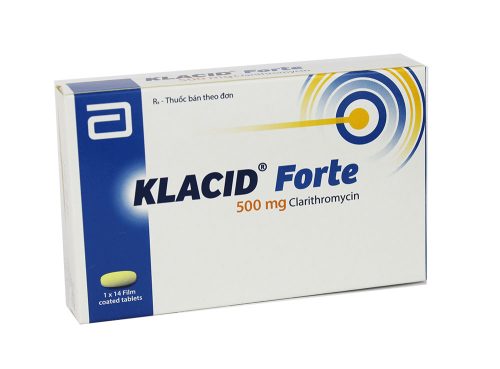 Klacid Fort Clarithromycin 500mg hộp 1 vỉ x 14 viên Abbott