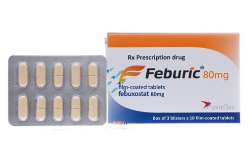 Feburic Febuxostat 80mg hộp 3 vỉ x 10 viên nén Astellas Pháp