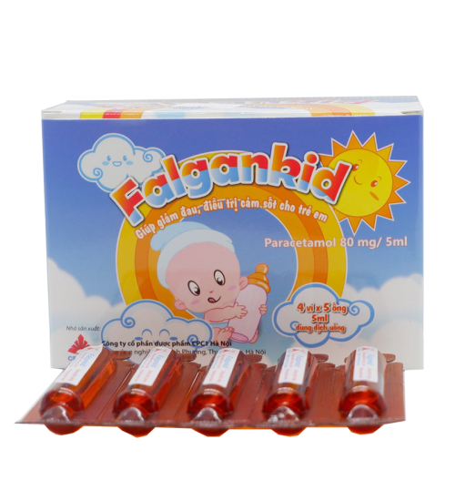 Falgankid Paracetamol 80mg hộp 20 ống x 5ml CPC1 Hà Nội