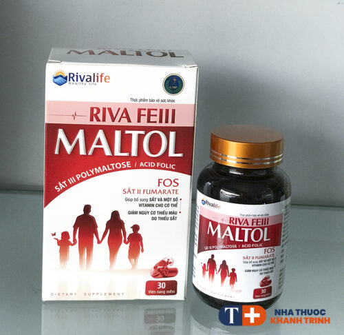 Viên bổ máu RIVA FE III MALTOL - bổ sung đủ sắt và Folic cho cơ thể (lọ 30 viên) - Hình ảnh 2