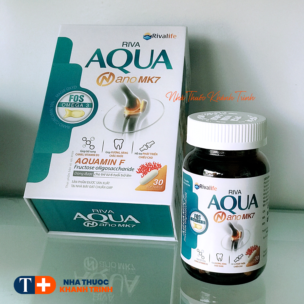 Riva Aqua Nano Mk7 - bổ sung Canxi hiệu quả cho bà bầu, mẹ cho con bú, thanh thiếu niên (lọ 30 viên) - Hình ảnh 5