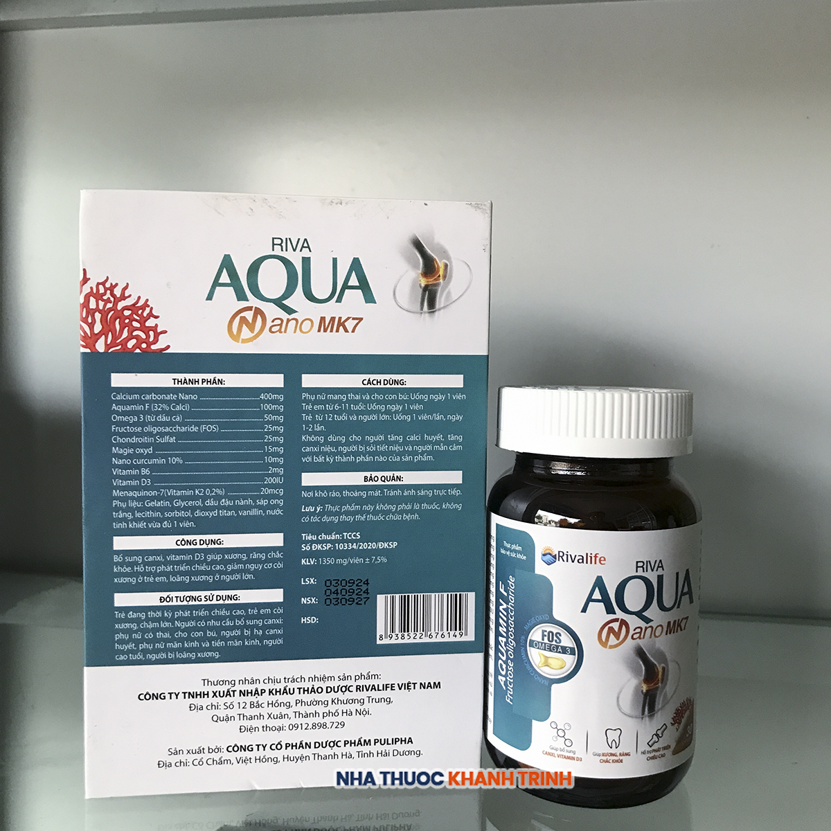 Riva Aqua Nano Mk7 - bổ sung Canxi hiệu quả cho bà bầu, mẹ cho con bú, thanh thiếu niên (lọ 30 viên) - Hình ảnh 3