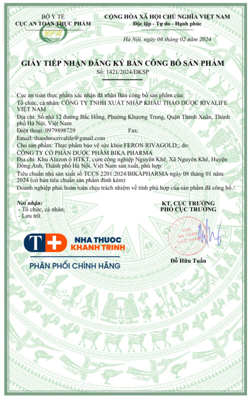 Sắt hữu cơ + Sữa non - FERON RIVA GOLD - cho bà bầu, phụ nữ cho con bú, trẻ em (20 ống) - Hình ảnh 5