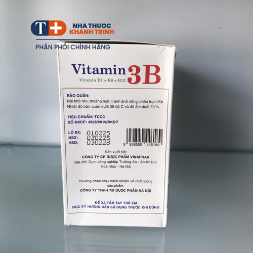 Vitamin 3B Vinaphar - hộp 100 viên nang mềm - Hình ảnh 2