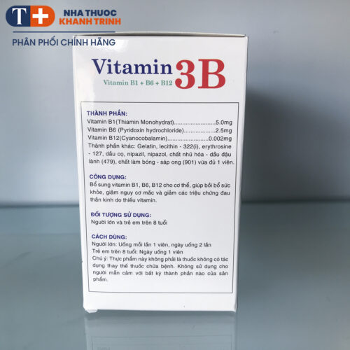 Vitamin 3B Vinaphar - hộp 100 viên nang mềm - Hình ảnh 3