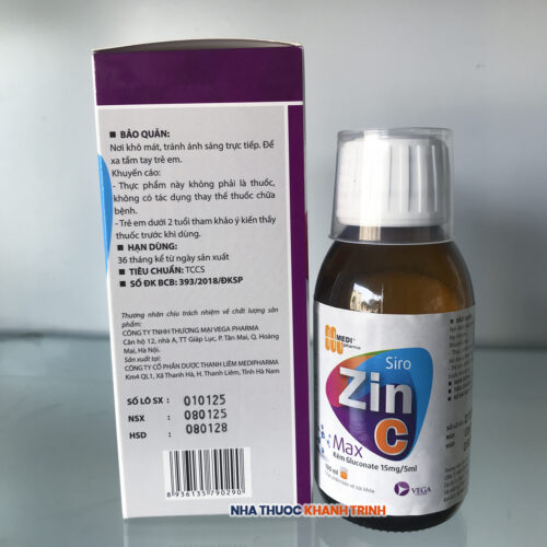Siro Kẽm Gluconat Zinc Vega - 100ml, tăng đề kháng cho trẻ con - Hình ảnh 2