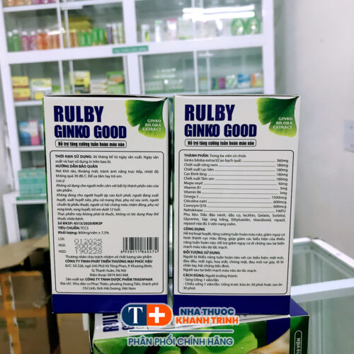 Thực phẩm bảo vệ sức khỏe: Viên hoạt huyết dưỡng não Rulby Gink Good - Hình ảnh 5