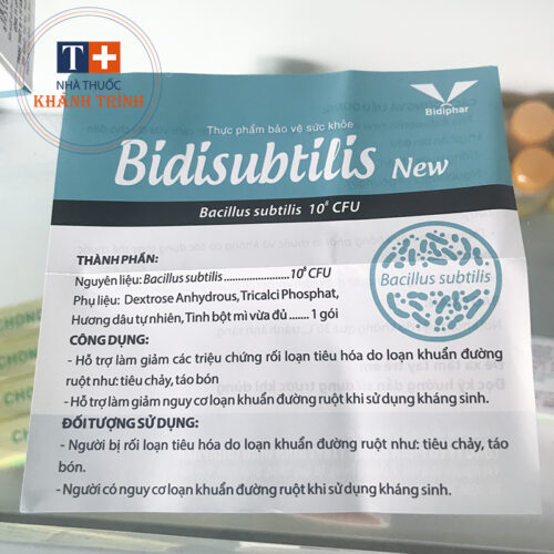 (hộp 20 gói) Men vi sinh Bidisubtilis New Bidiphar, hỗ trợ tiêu hóa cho trẻ em, người lớn, bà bầu, táo bón, tiêu chảy - Hình ảnh 2