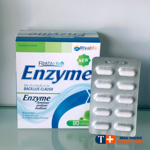 Men vi sinh dạng viên FRATALBIO Enzyme - hộp 80 viên - Hình ảnh 2