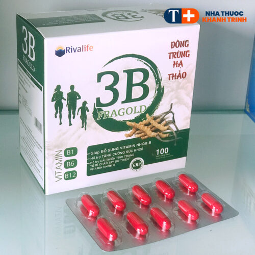 Viên uống bổ sung vitamin nhóm B 3B Fragold hộp 100 viên - Hình ảnh 2