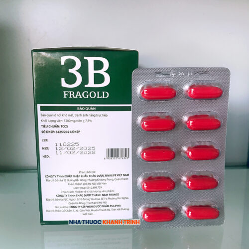 Viên uống bổ sung vitamin nhóm B 3B Fragold hộp 100 viên - Hình ảnh 3
