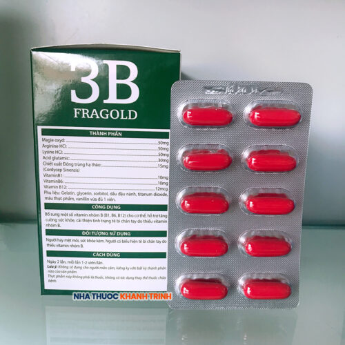 Viên uống bổ sung vitamin nhóm B 3B Fragold hộp 100 viên - Hình ảnh 4