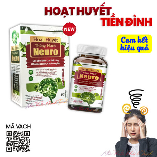 Hoạt huyết Tiền đình – Hoạt huyết thông mạch Neuro – Lọ 60 viên