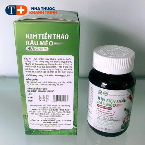 Kim tiền thảo râu mèo - giảm và ngừa sỏi tiết niệu, tăng đào thải sỏi - Lọ 30 viên - Hình ảnh 4
