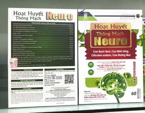 Hoạt huyết Tiền đình – Hoạt huyết thông mạch Neuro – Lọ 60 viên - Hình ảnh 3